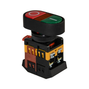 Кнопка APBB-22N d22мм "I-0" с подсветкой овальная неон 230В 1НО+1НЗ ЭНЕРГИЯ