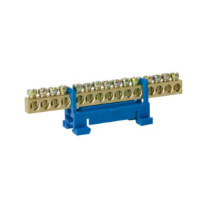 Шина нулевая TS-0609F 6х9 15 отв. на DIN-изоляторе "стойка" син. ЭНЕРГИЯ