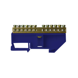 Шина нулевая TS-0609C 6х9 12 отв. на DIN-изоляторе син. ЭНЕРГИЯ