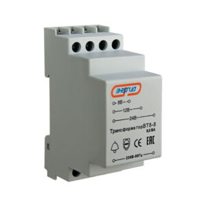 Трансформатор понижающий BT8-8 AC 230/8-12-24В на DIN-рейку ЭНЕРГИЯ